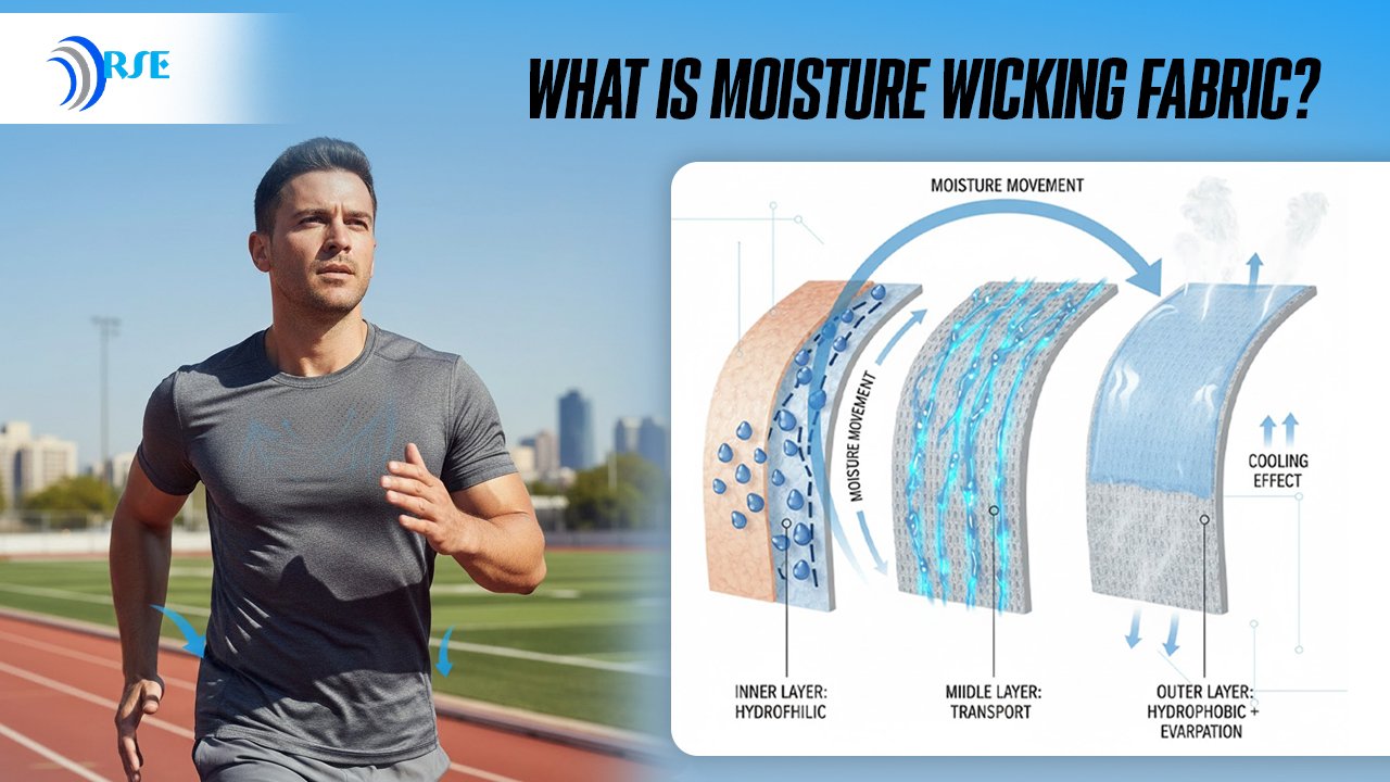 Athlete showing how moisture wicking fabric keeps the body dry and fresh during workouts.