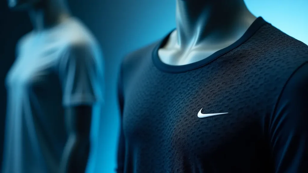 Interlock Dri Fit fabric with soft, smooth knit texture and tight weave.