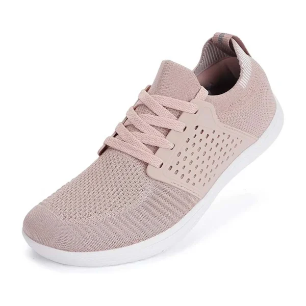 Blush Pink Ultra-Light Mesh Sneakers | Breathable Knit Running Shoes for Women