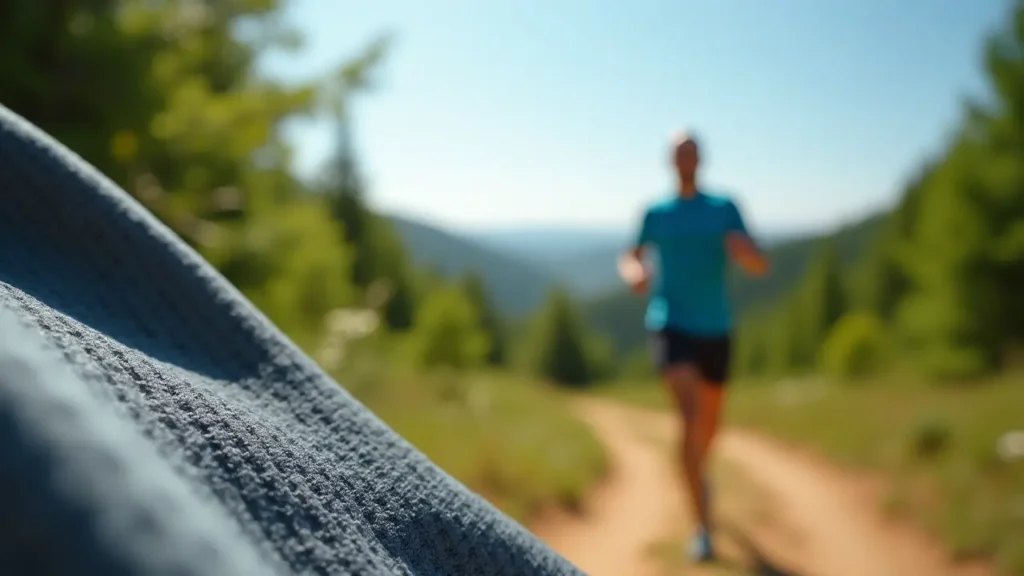 Visual showing Dri Fit fabric benefits such as sweat-wicking, quick drying, lightweight comfort, and flexibility.