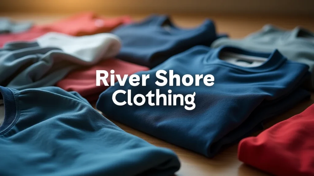 River Shore Clothing custom sportswear manufacturing banner.