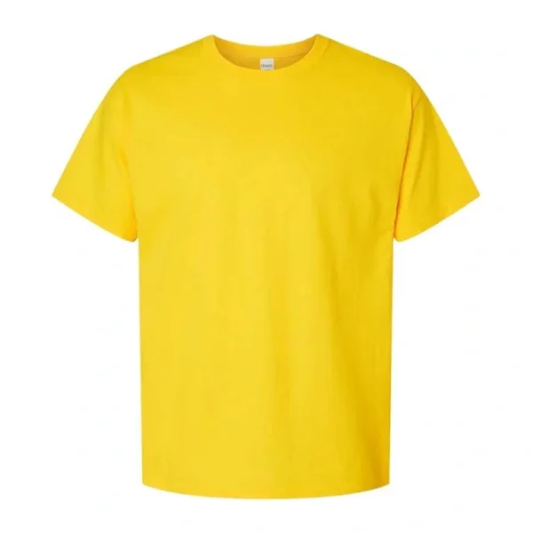 Unisex Classic Round Neck Bright Yellow Cotton T-Shirt