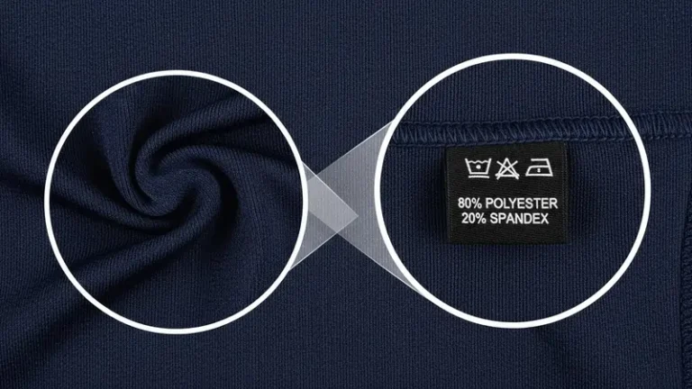 Compression shirt polyester spandex fabric close up